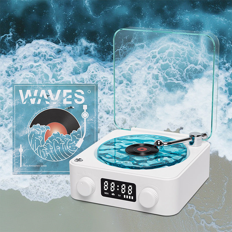 Limited-Time Offer Premium Waves Retro Bluetooth Vinyl Record Player 🎁