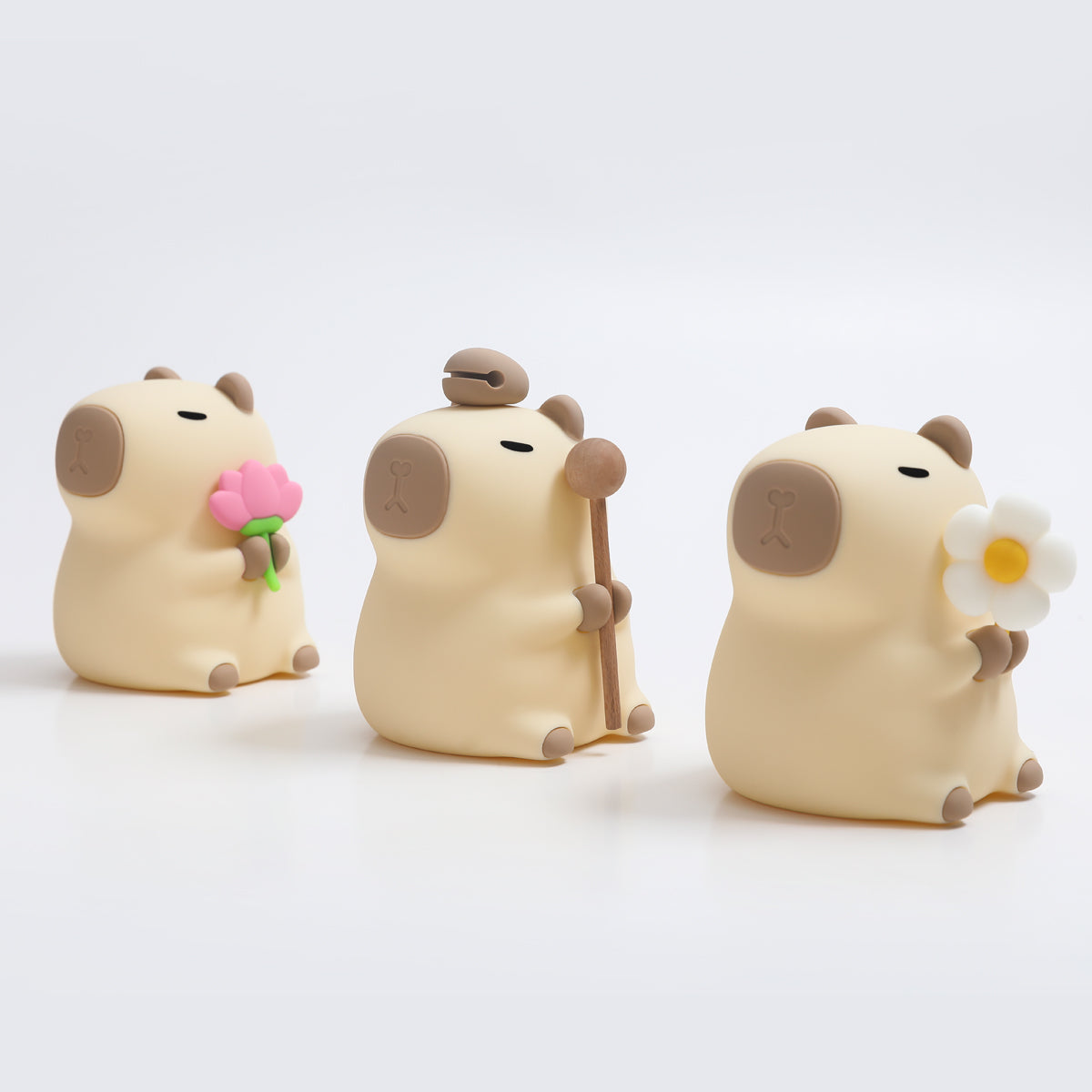 Flower Capybara Squishy Silicone Night Light - Perfect Gift for Kids and Girls