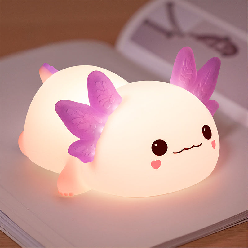 MeWaii® Axolotl 2025 Exclusive Design Squishy Silicone LED Night Light - Perfect Gift for Kids and Girls