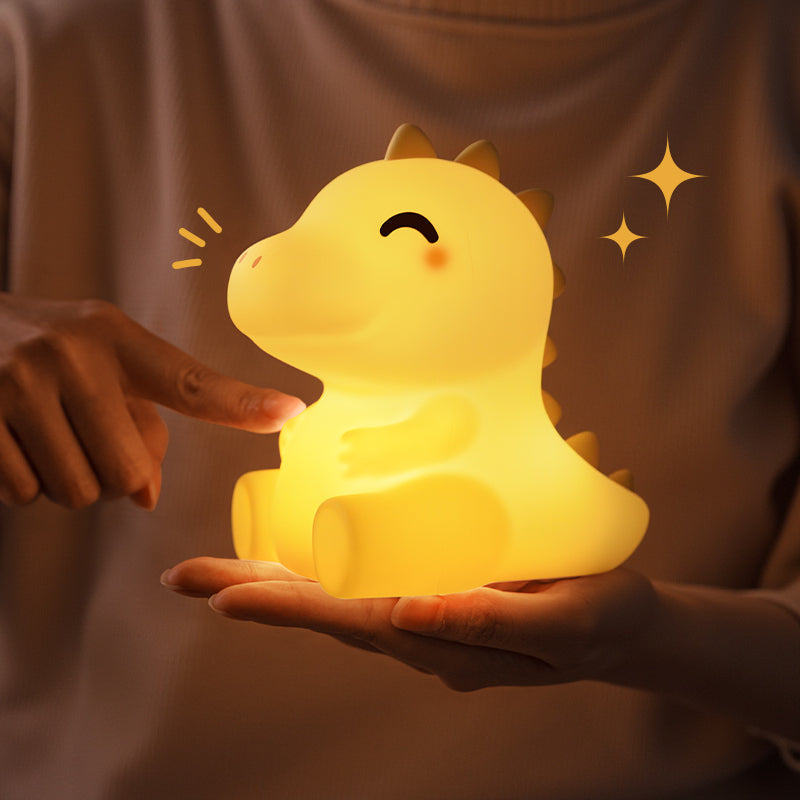 MeWaii® Squishy Silicone Dinosaur LED Night Light - Perfect Gift for Kids and Girls