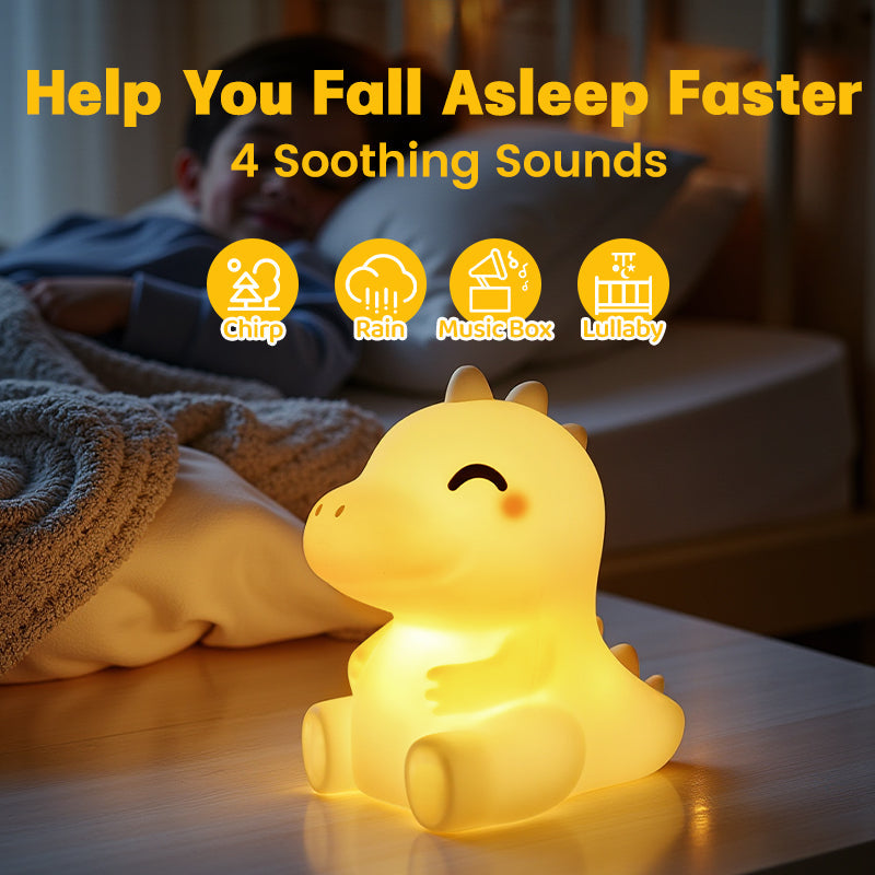 MeWaii® Squishy Silicone Dinosaur LED Night Light - Perfect Gift for Kids and Girls