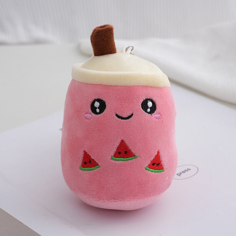 Mini Family 5 inch Boba Milk Tea Plush Doll Pendant Key Chain Kawaii Plushies Toy