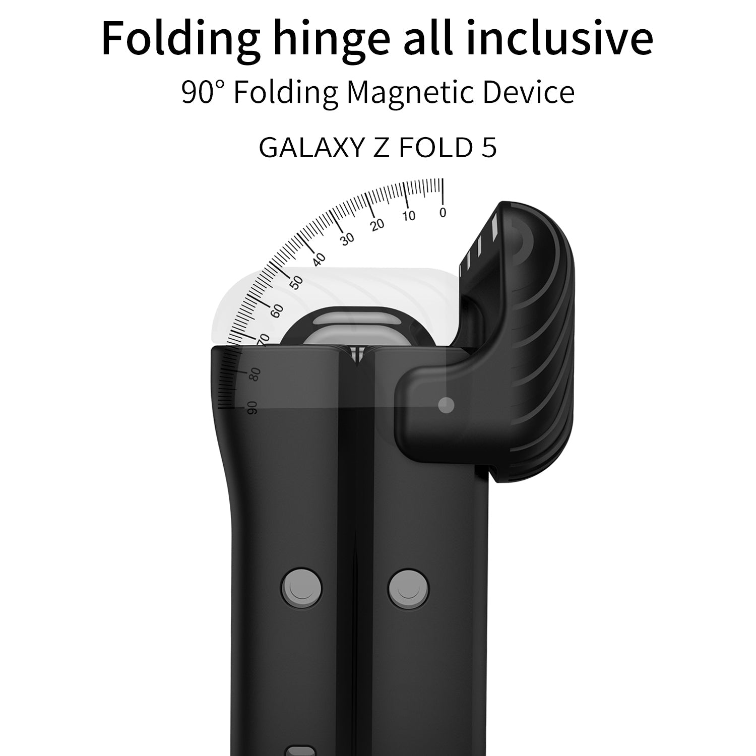 Magnetic Armor All-included Hinge Holder Case With Back Screen Protector For Galaxy Z Fold5 Fold4 Fold3