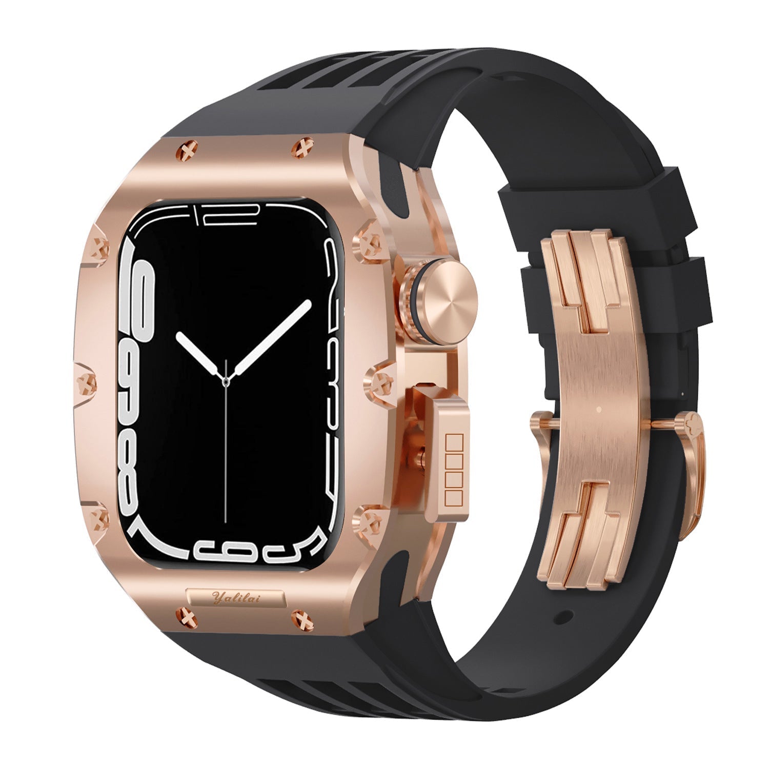 Luxurious Titanium Alloy Case Strap For Apple Watch Series 44/45 mm