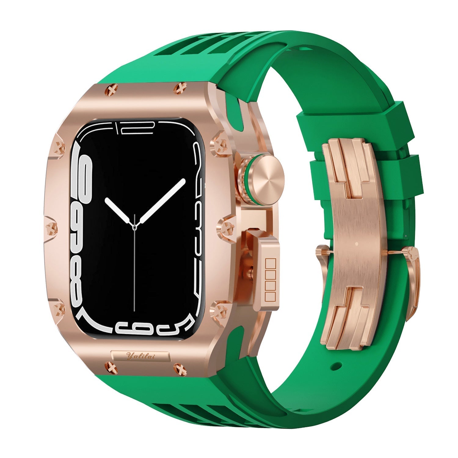 Luxurious Titanium Alloy Case Strap For Apple Watch Series 44/45 mm