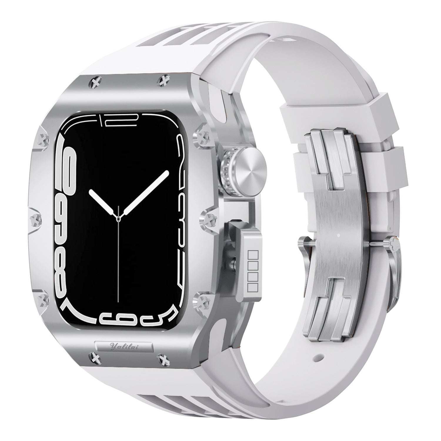 Luxurious Titanium Alloy Case Strap For Apple Watch Series 44/45 mm