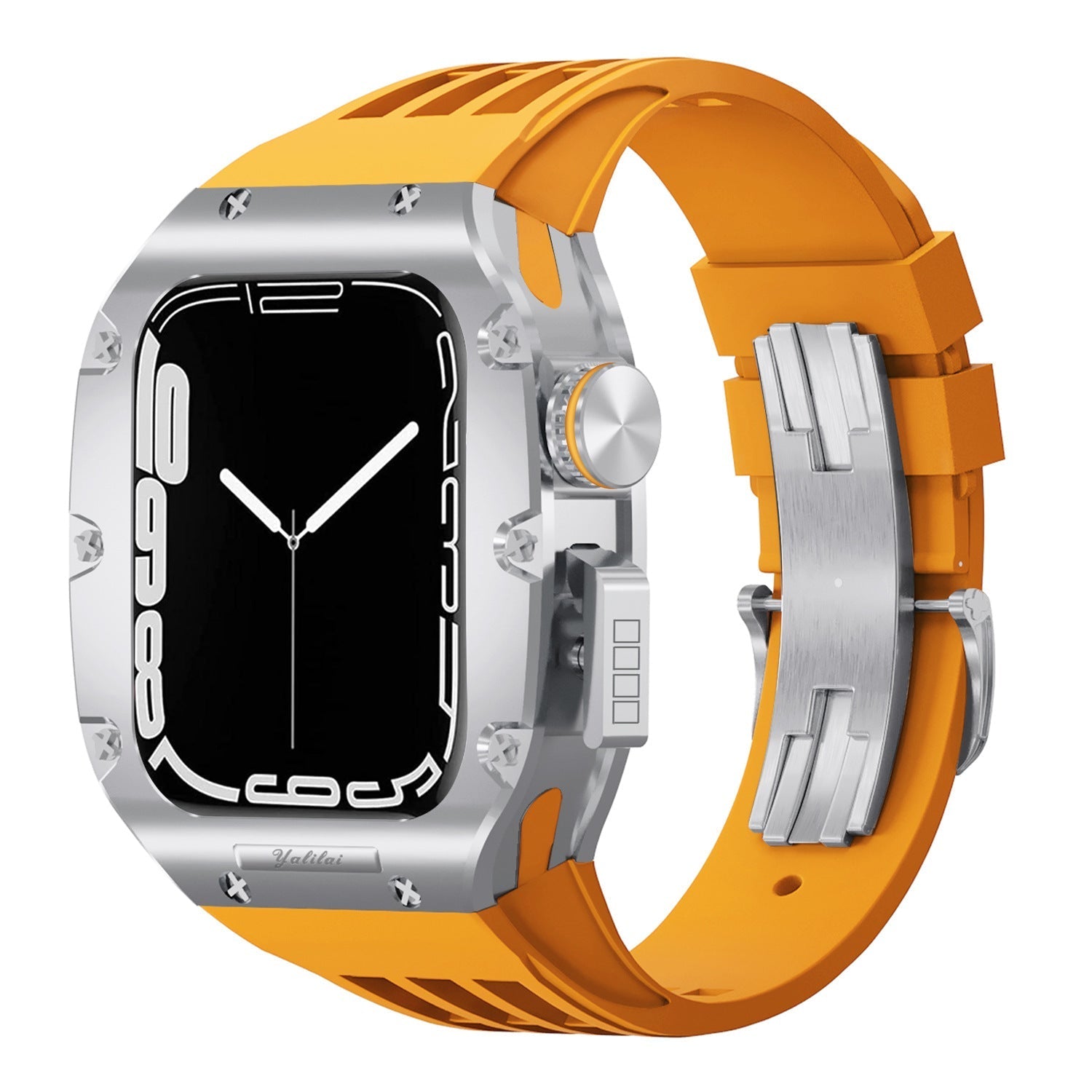 Luxurious Titanium Alloy Case Strap For Apple Watch Series 44/45 mm