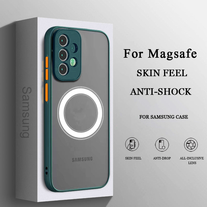 Hot Trendy Shatter Resistant Magnetic Coil Galaxy Phone Case Support Magsafe