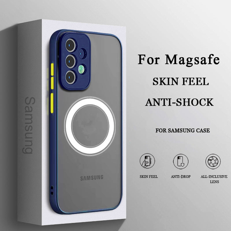 Hot Trendy Shatter Resistant Magnetic Coil Galaxy Phone Case Support Magsafe