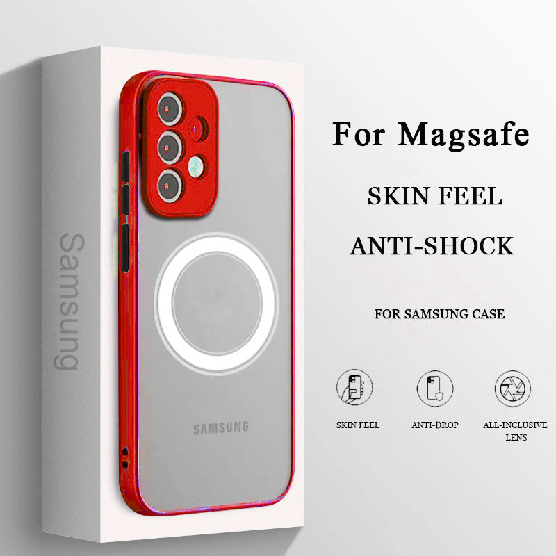 Hot Trendy Shatter Resistant Magnetic Coil Galaxy Phone Case Support Magsafe