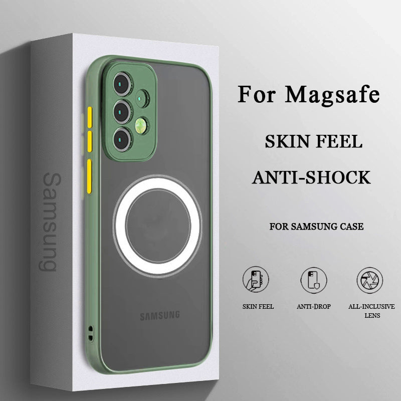 Hot Trendy Shatter Resistant Magnetic Coil Galaxy Phone Case Support Magsafe