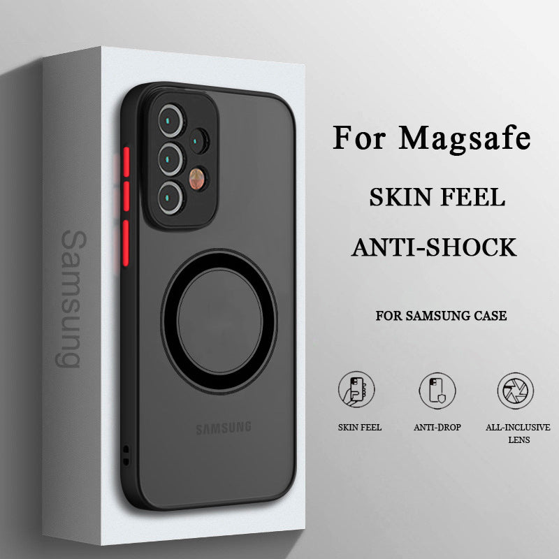 Hot Trendy Shatter Resistant Magnetic Coil Galaxy Phone Case Support Magsafe