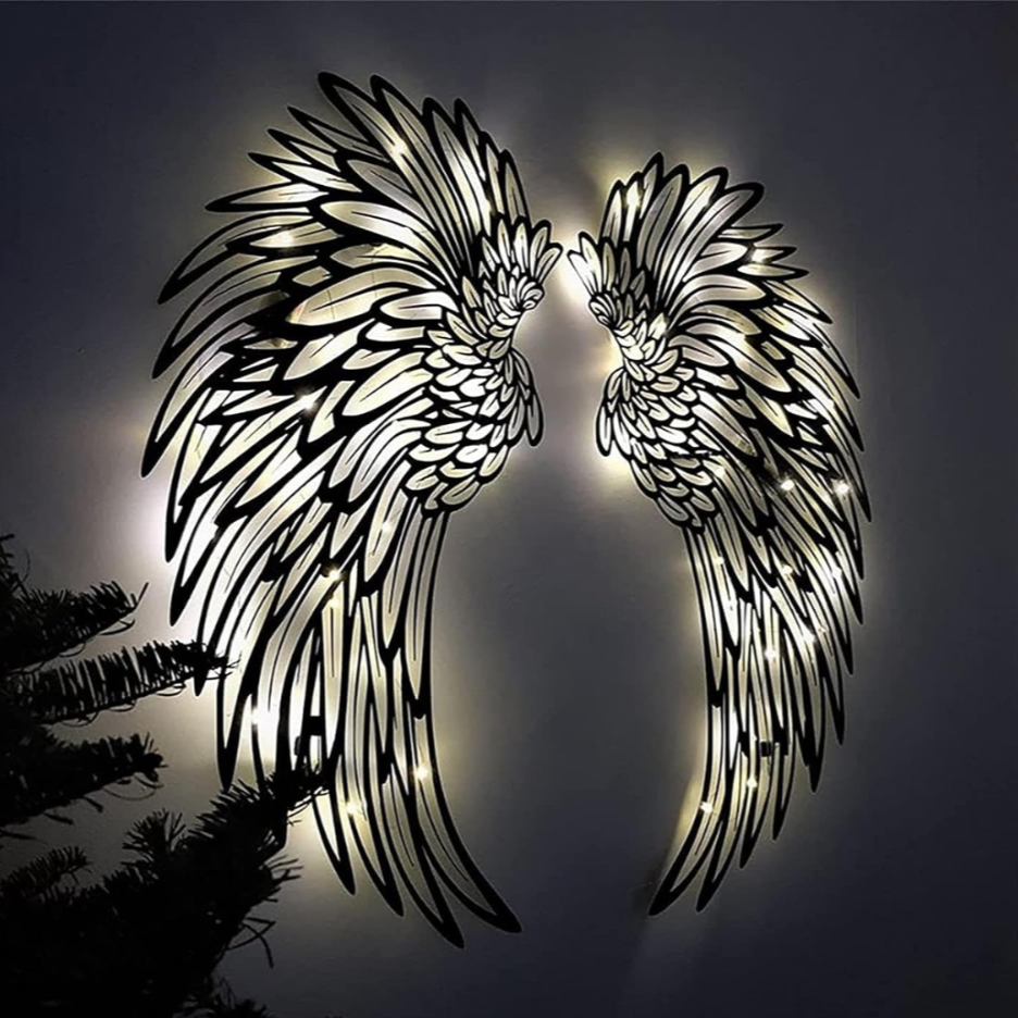 Angel Wings Wall Art (With LED Lights)