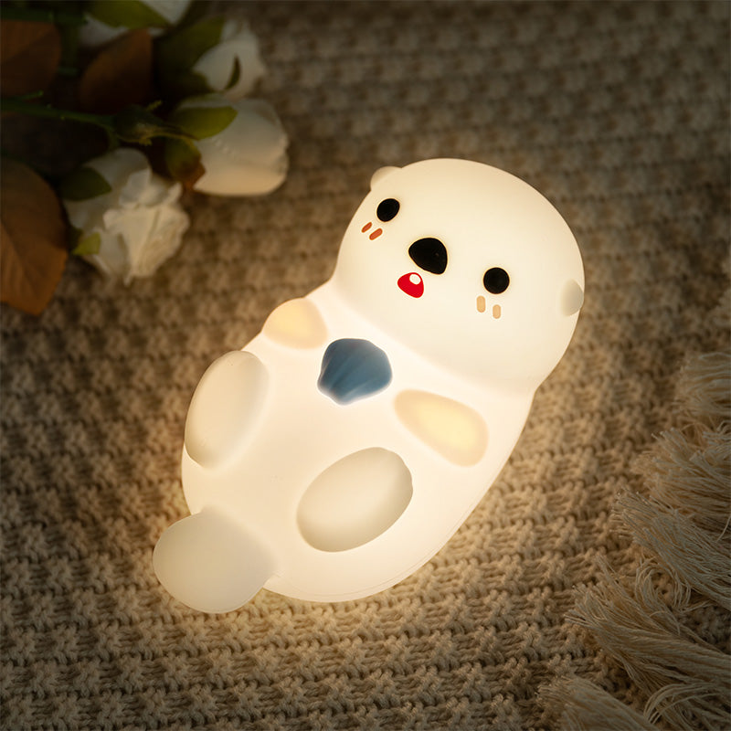 MeWaii® Otter Squishy Silicon LED Night Light Limited - Tap Lamp, Best Gift for Kids and Girls