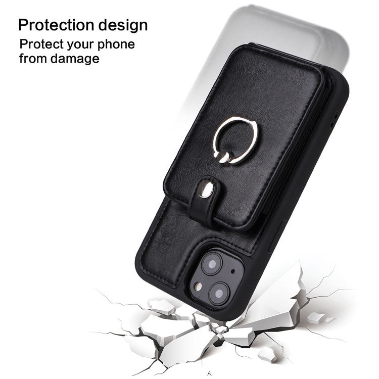 Luxurious Leather Card Holder Anti-fall Protective iPhone Case