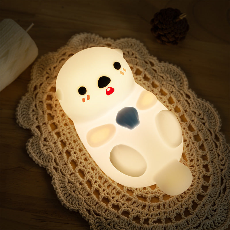 MeWaii® Otter Squishy Silicon LED Night Light Limited - Tap Lamp, Best Gift for Kids and Girls