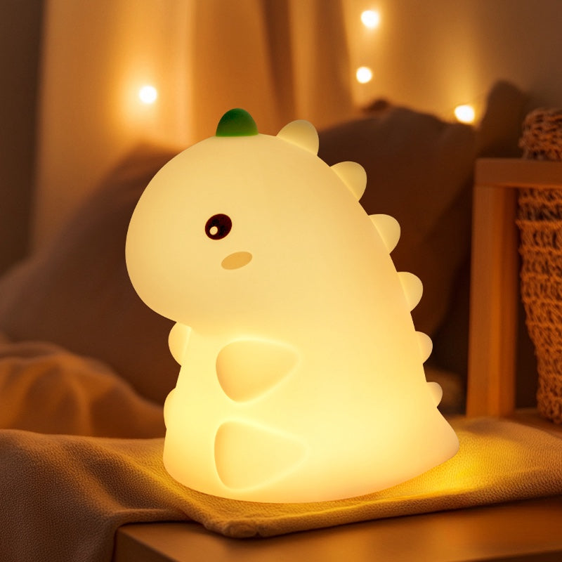 MeWaii® Squishy Silicone Dinosaur LED Night Light - Perfect Gift for Kids and Girls