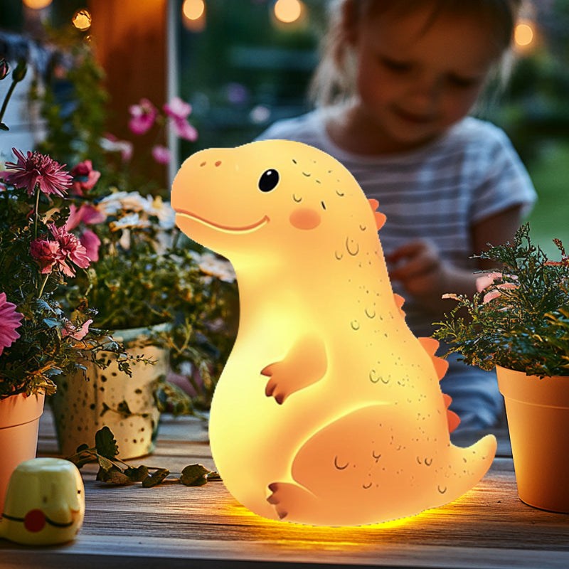 MeWaii® Squishy Silicone Dinosaur LED Night Light - Perfect Gift for Kids and Girls