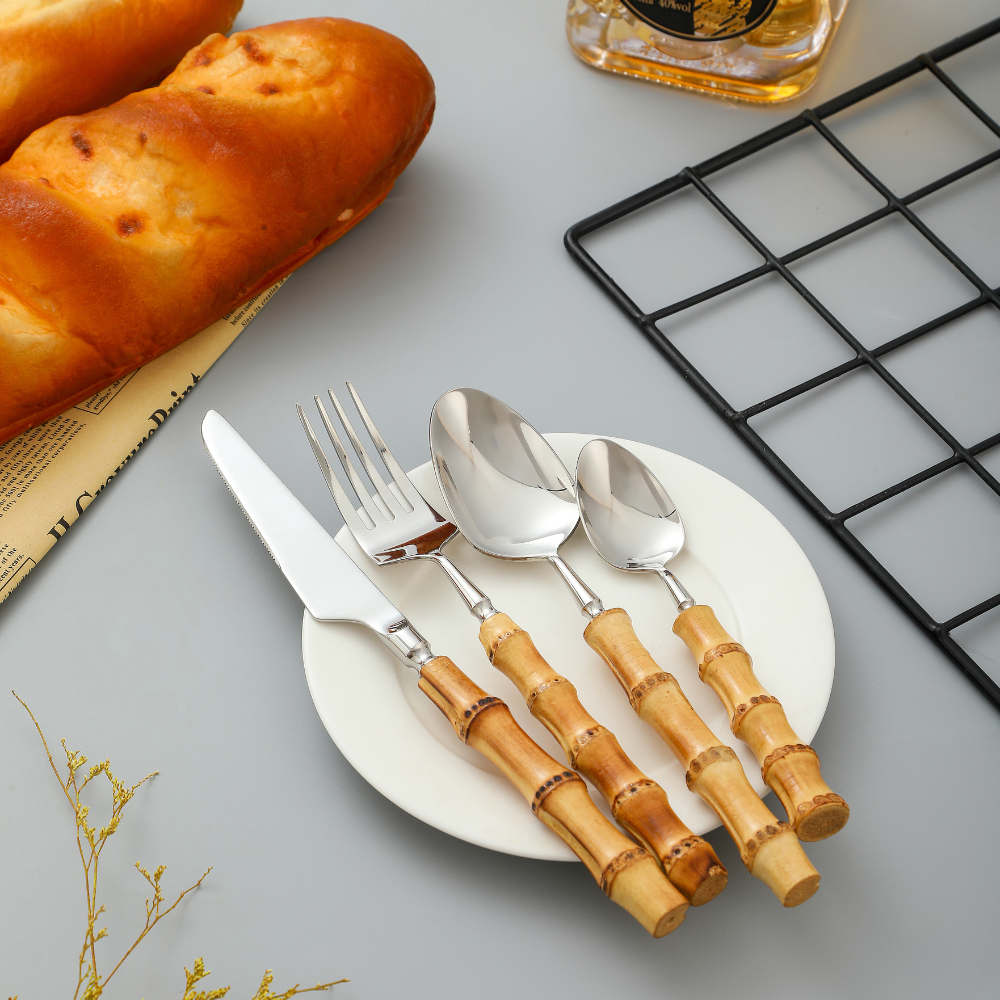 Natural Bamboo Flatware Set