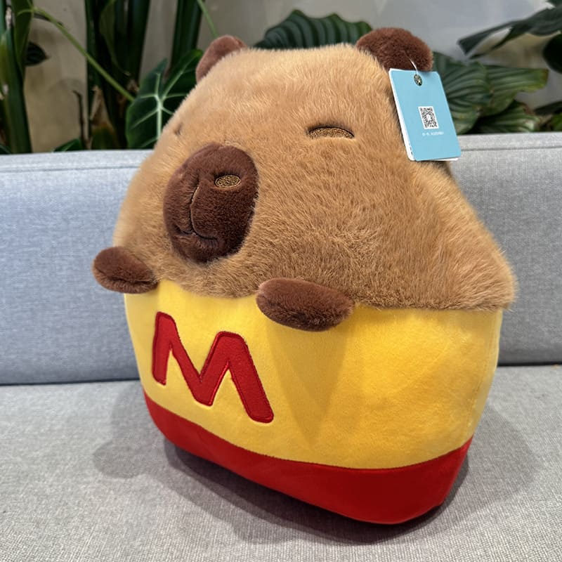 French Fries & Sushi Capybara Plush Toy Birthday Pillow Gift Capybara Doll