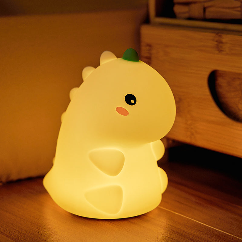 MeWaii® Squishy Silicone Dinosaur LED Night Light - Perfect Gift for Kids and Girls