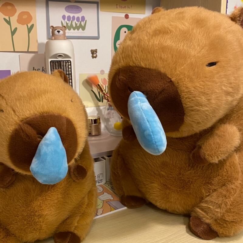 Cuteee Family Amusing Snot-nosed Capybara Plush Kawaii Animal Plushies Squishy Pillow Toy Capybara Cuddly Toy