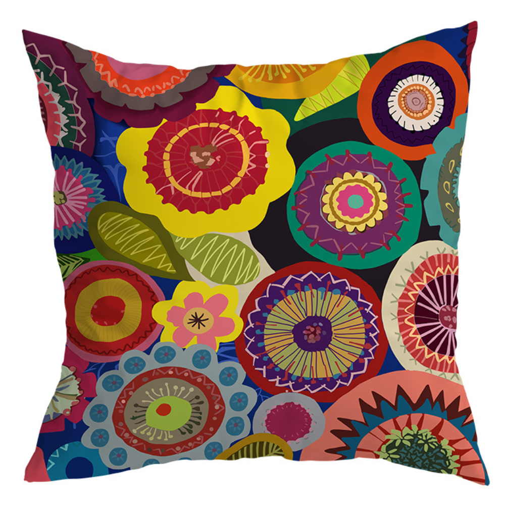 Abstract Bright Colored Cushion Covers