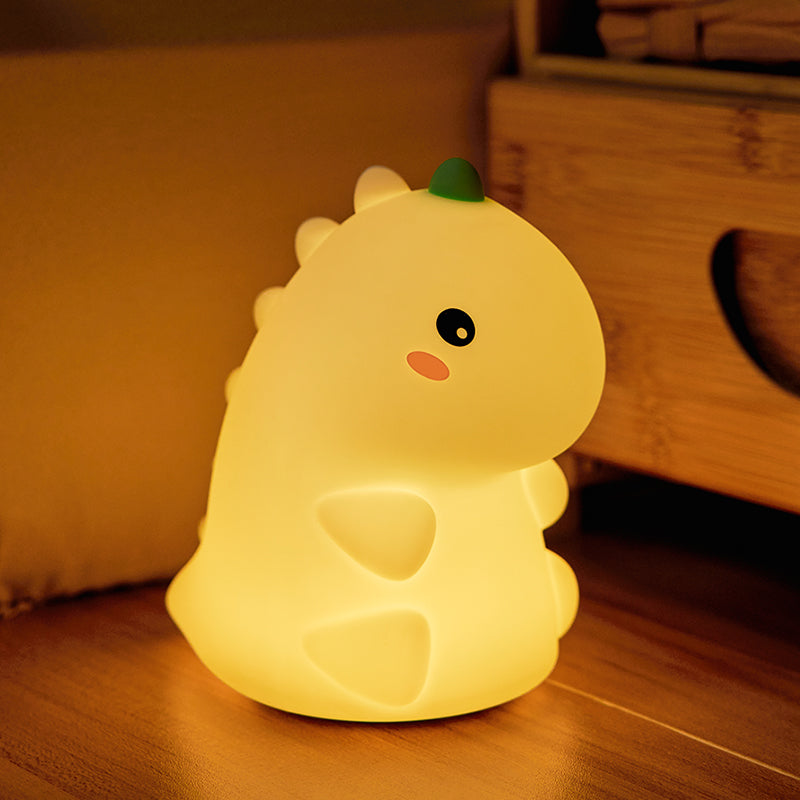 MeWaii® Squishy Silicone Dinosaur LED Night Light - Perfect Gift for Kids and Girls