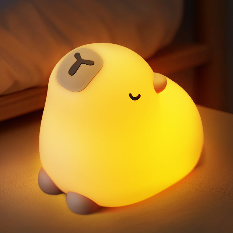 Squishy Silicone Yoga Capybara LED Night Light - Perfect Gift for Kids and Girls