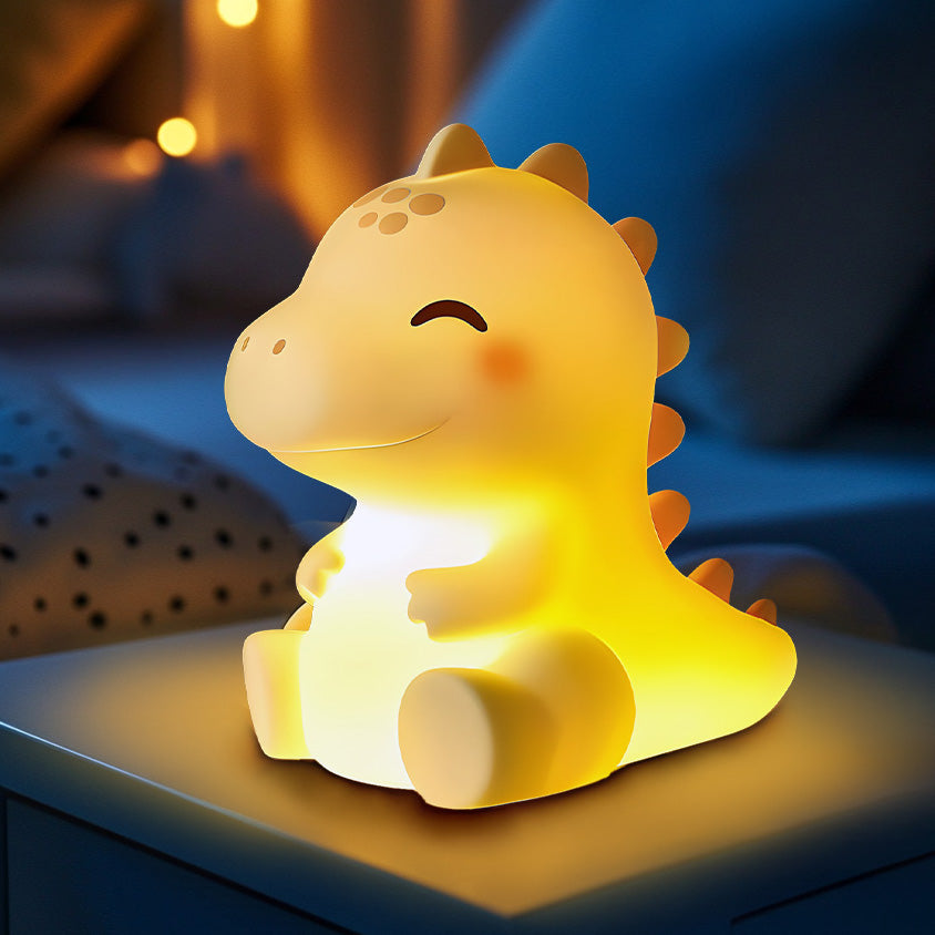 MeWaii® Squishy Silicone Cute T-Rex LED Night Light - Perfect Gift for Kids and Girls