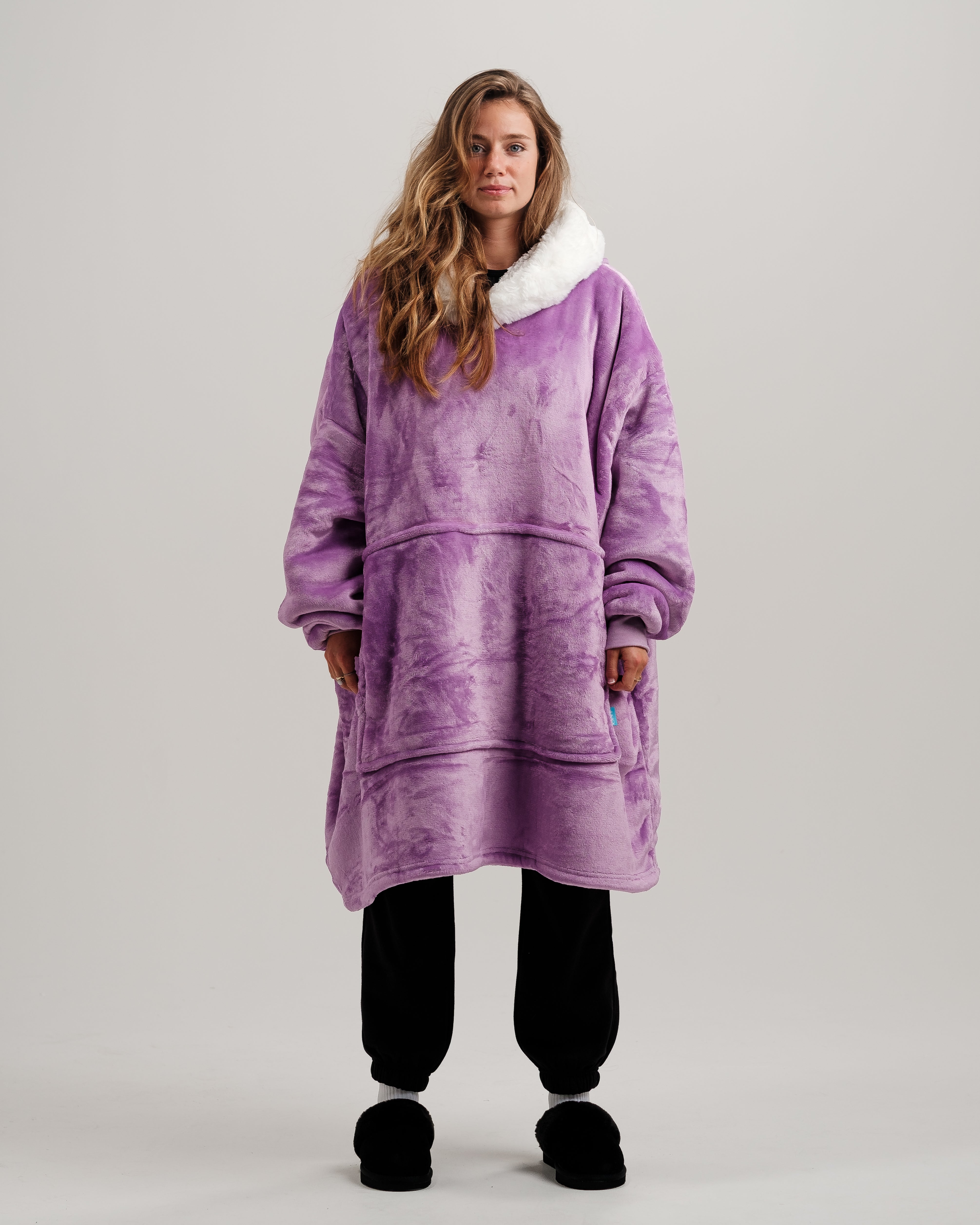 ONY Furlined Hoodie Blanket - Purple