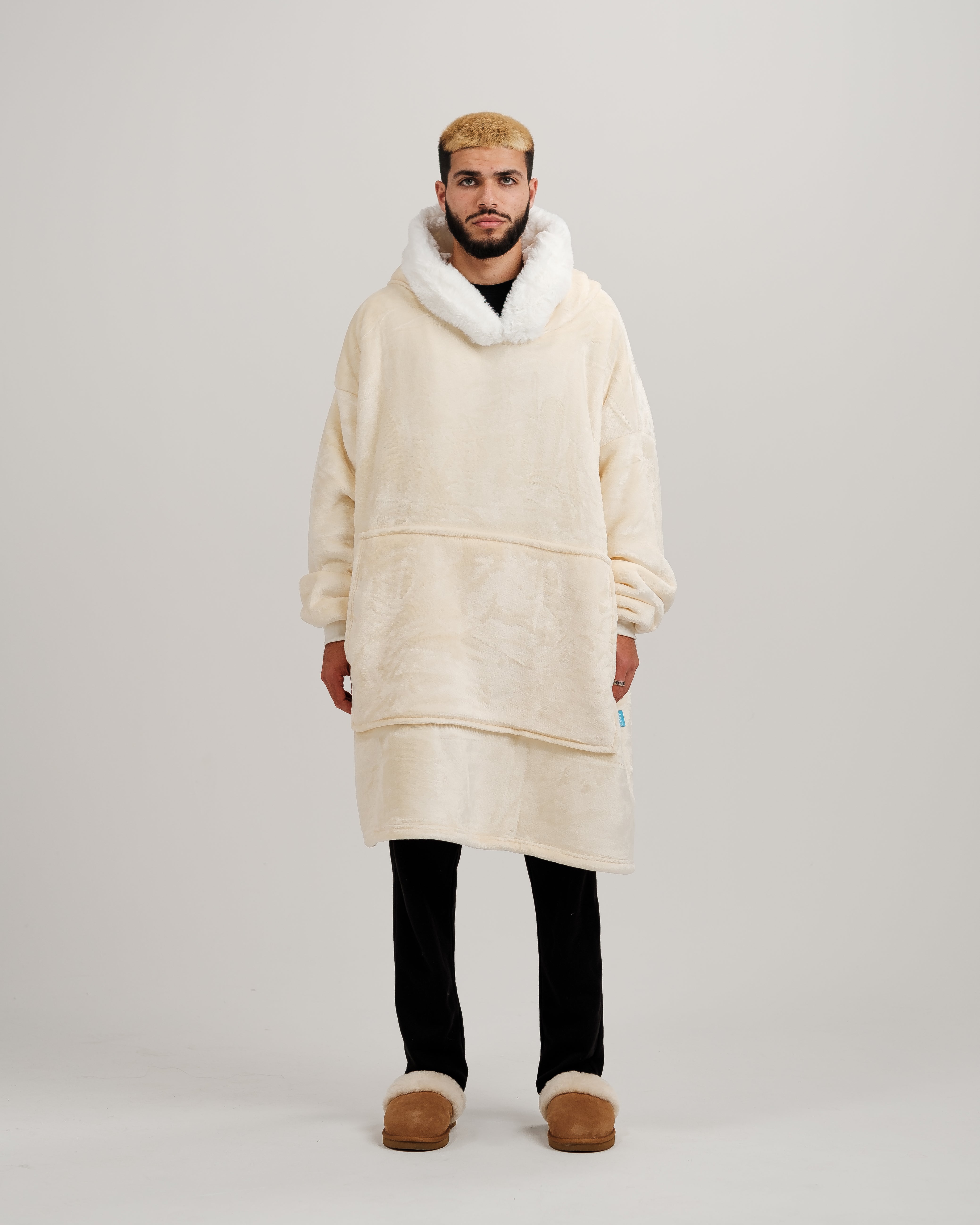 ONY Furlined Hoodie Blanket - Cream