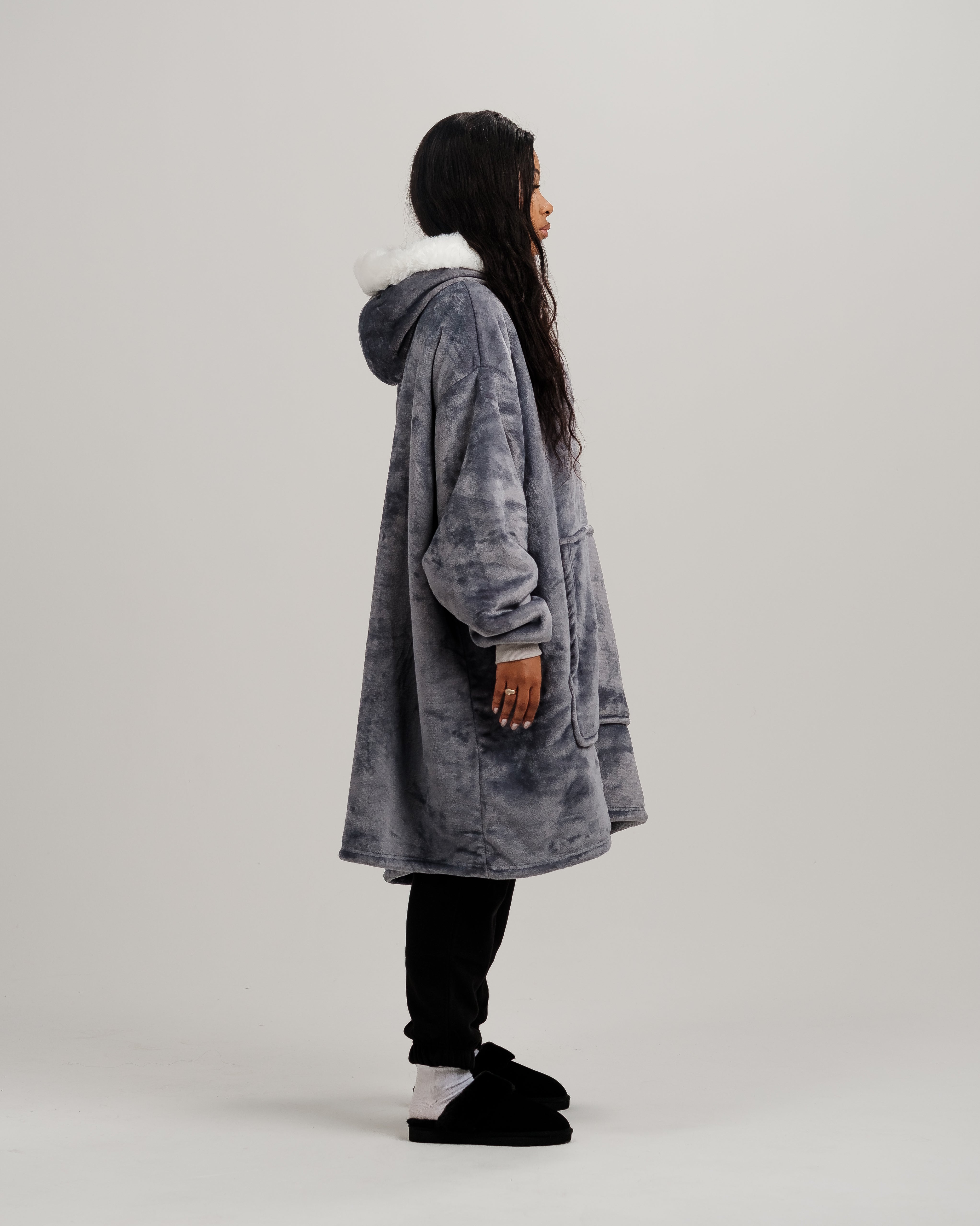 ONY Furlined Hoodie Blanket - Grey