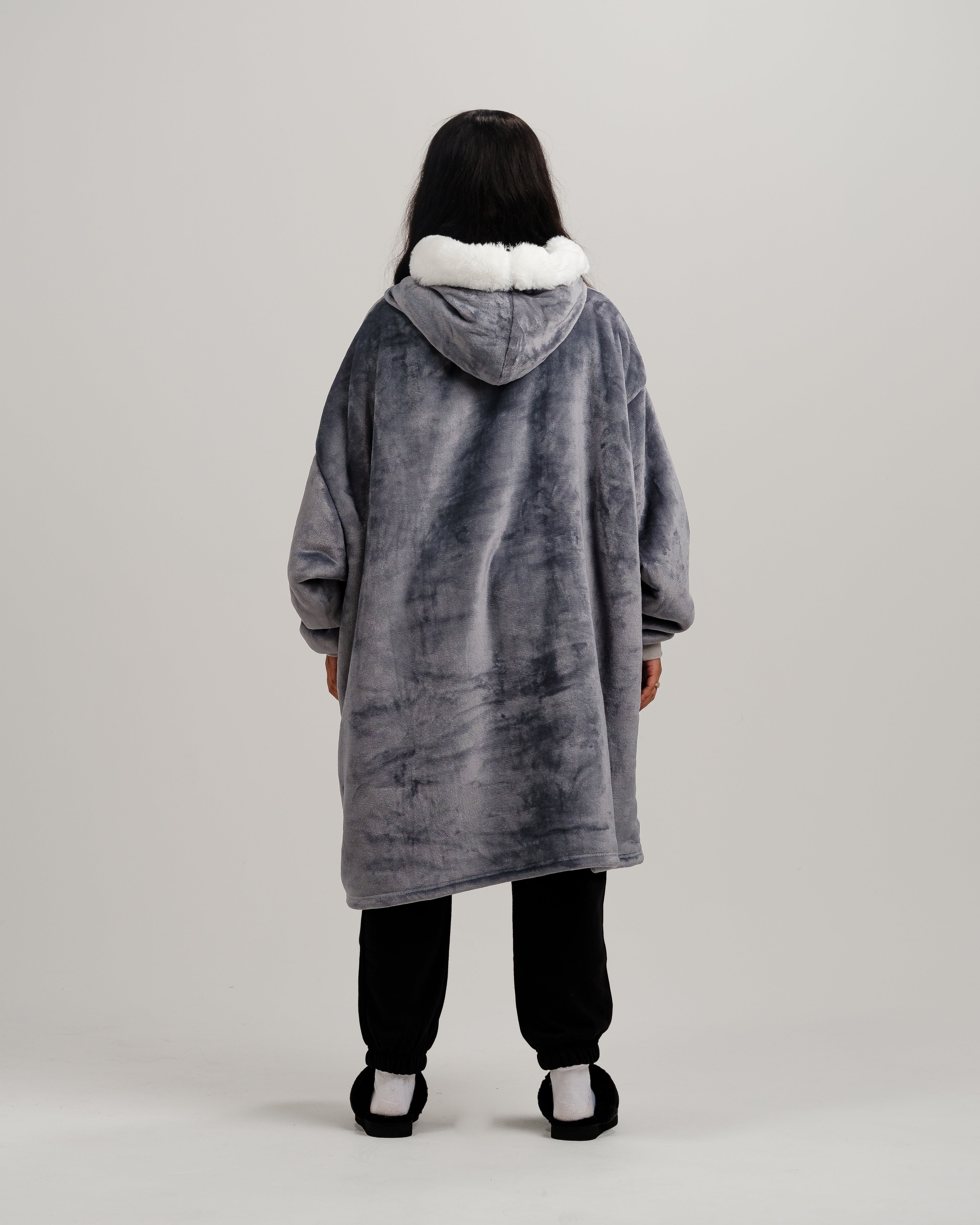 ONY Furlined Hoodie Blanket - Grey