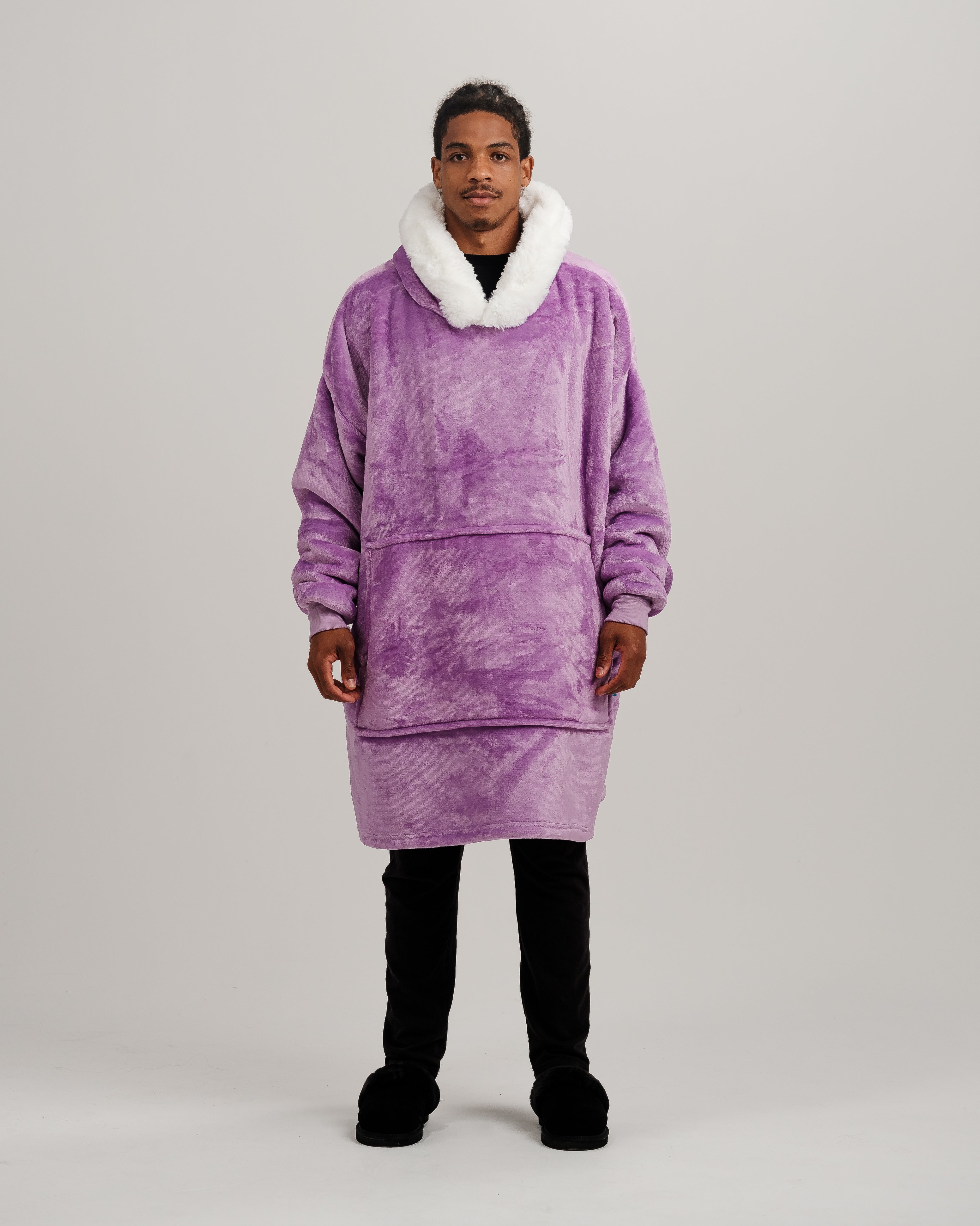 ONY Furlined Hoodie Blanket - Purple