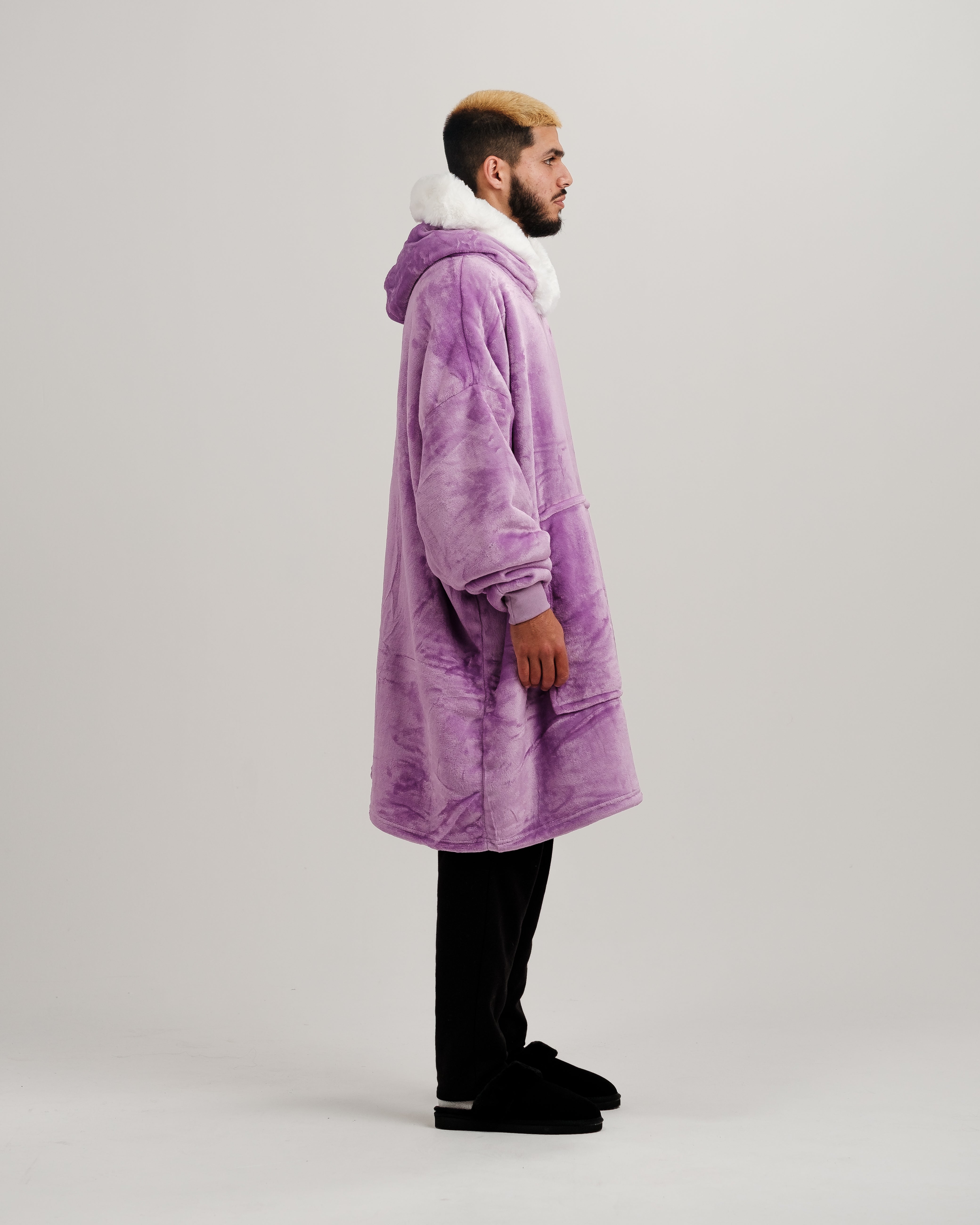 ONY Furlined Hoodie Blanket - Purple