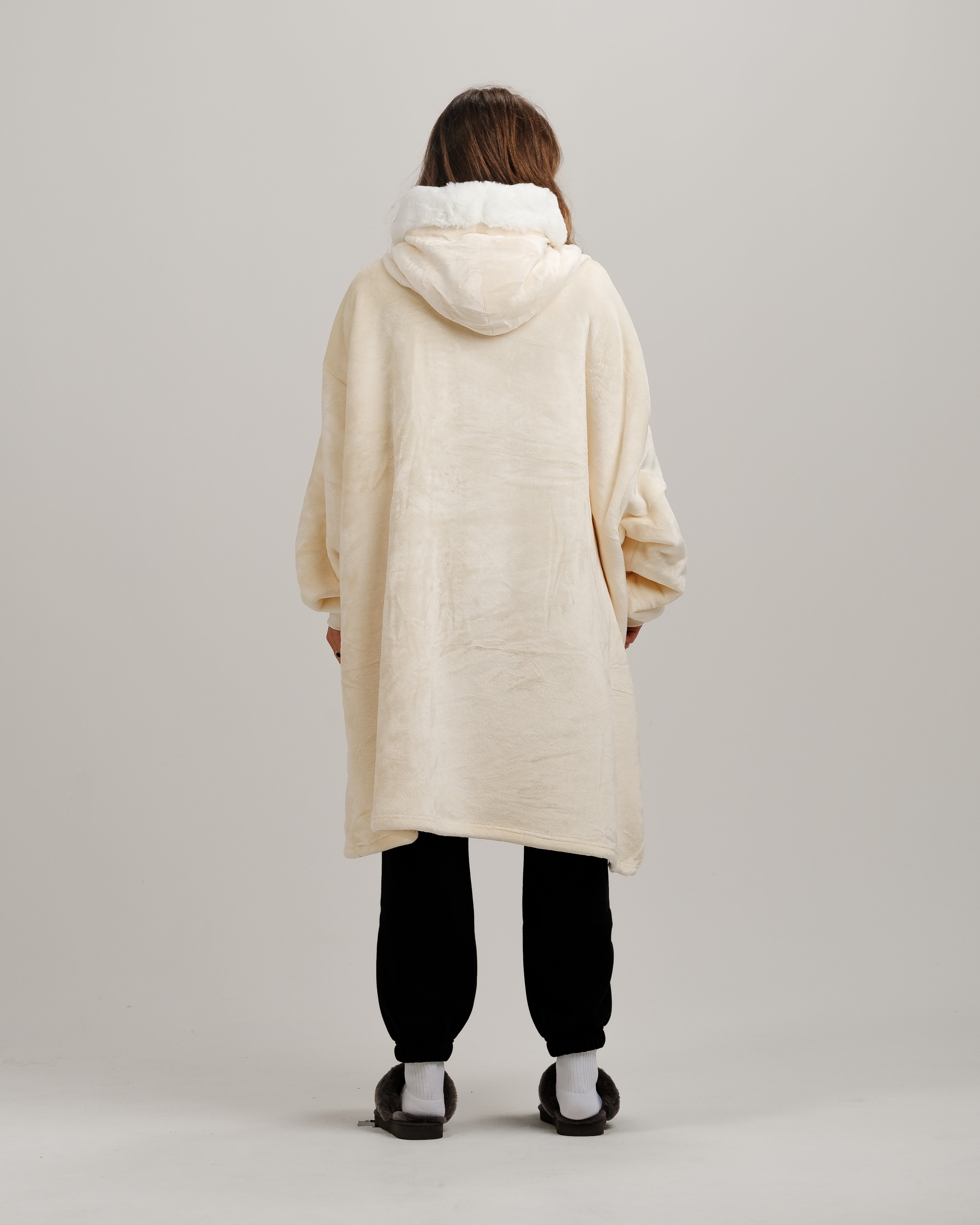 ONY Furlined Hoodie Blanket - Cream