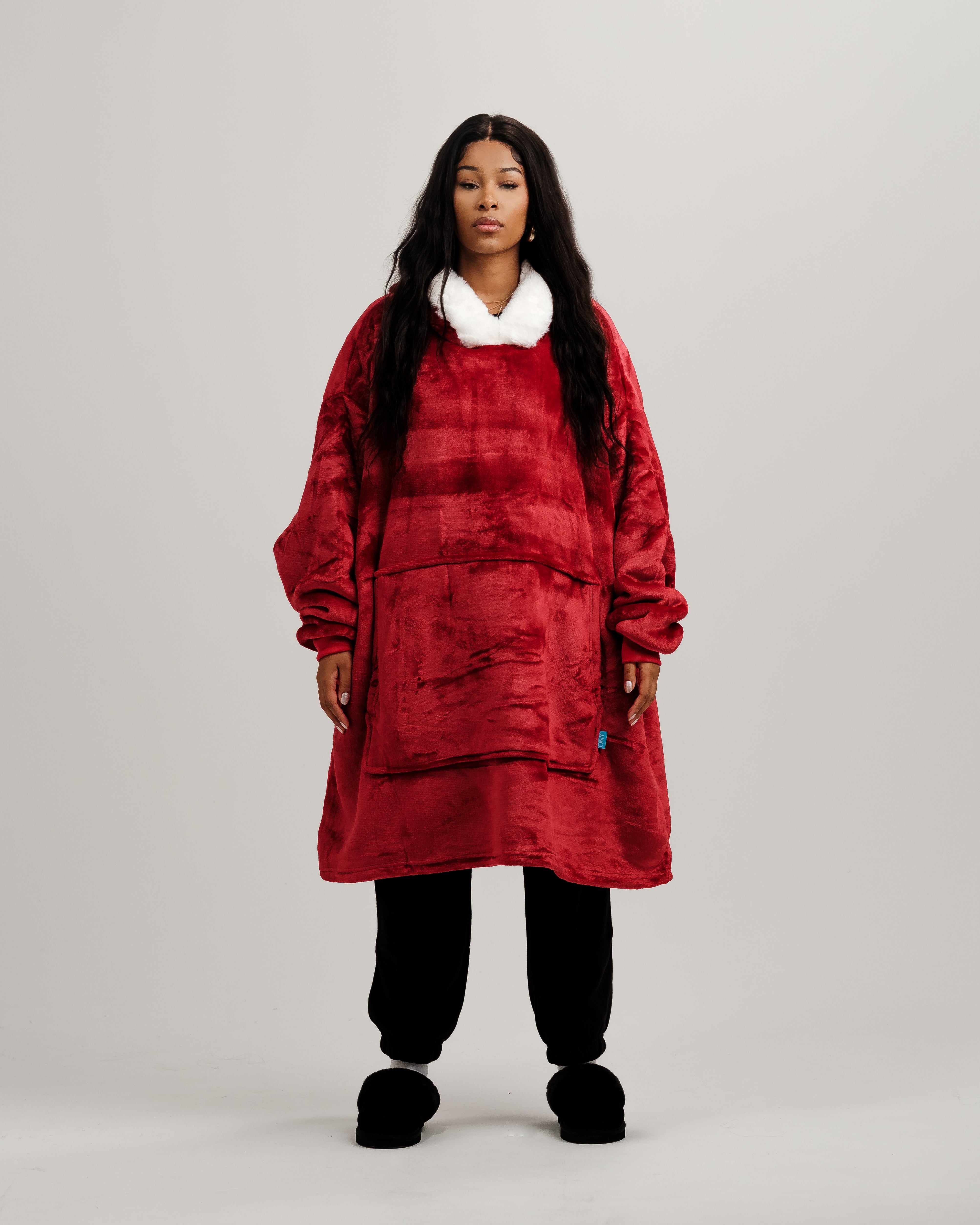 ONY Furlined Hoodie Blanket - Red