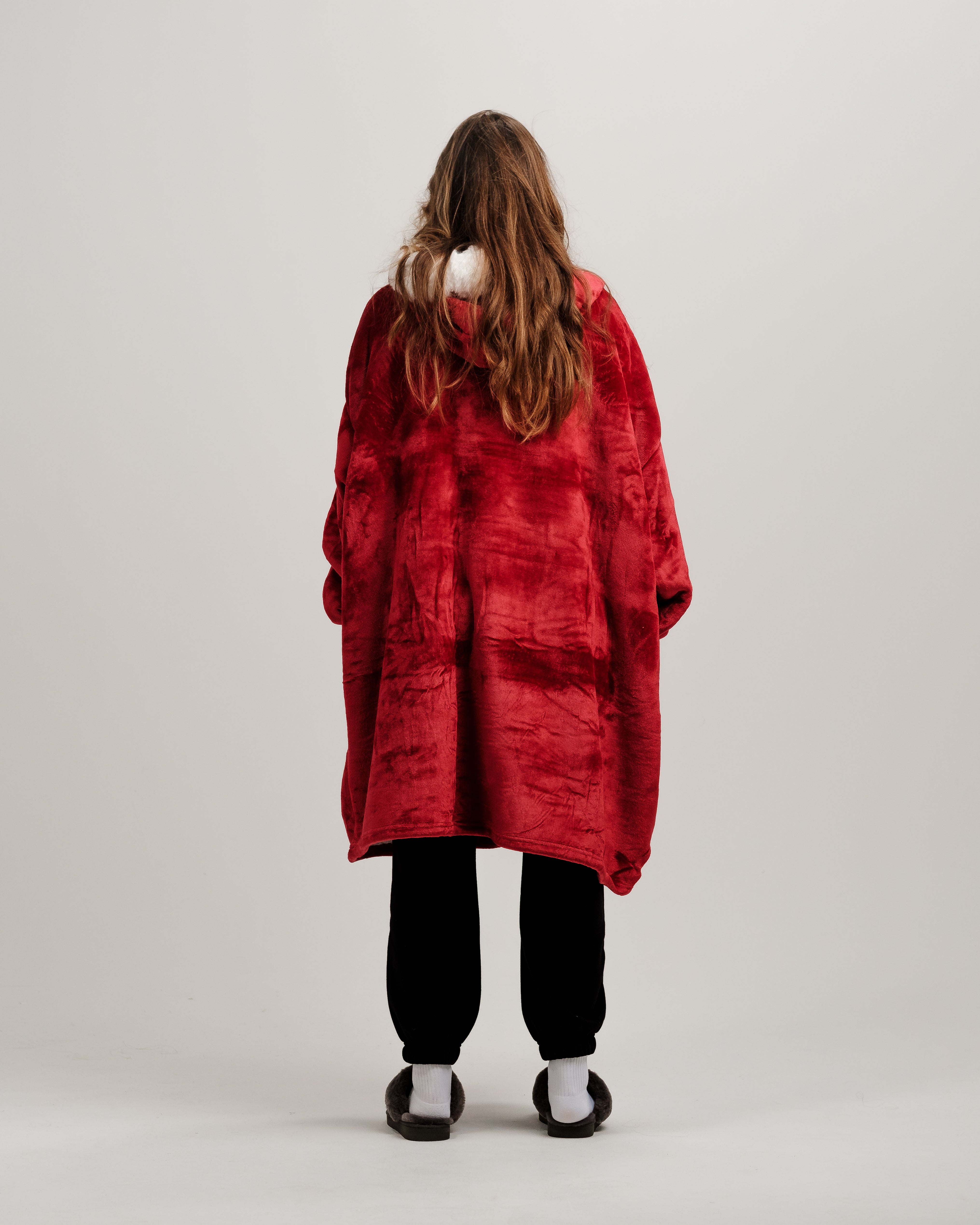 ONY Furlined Hoodie Blanket - Red