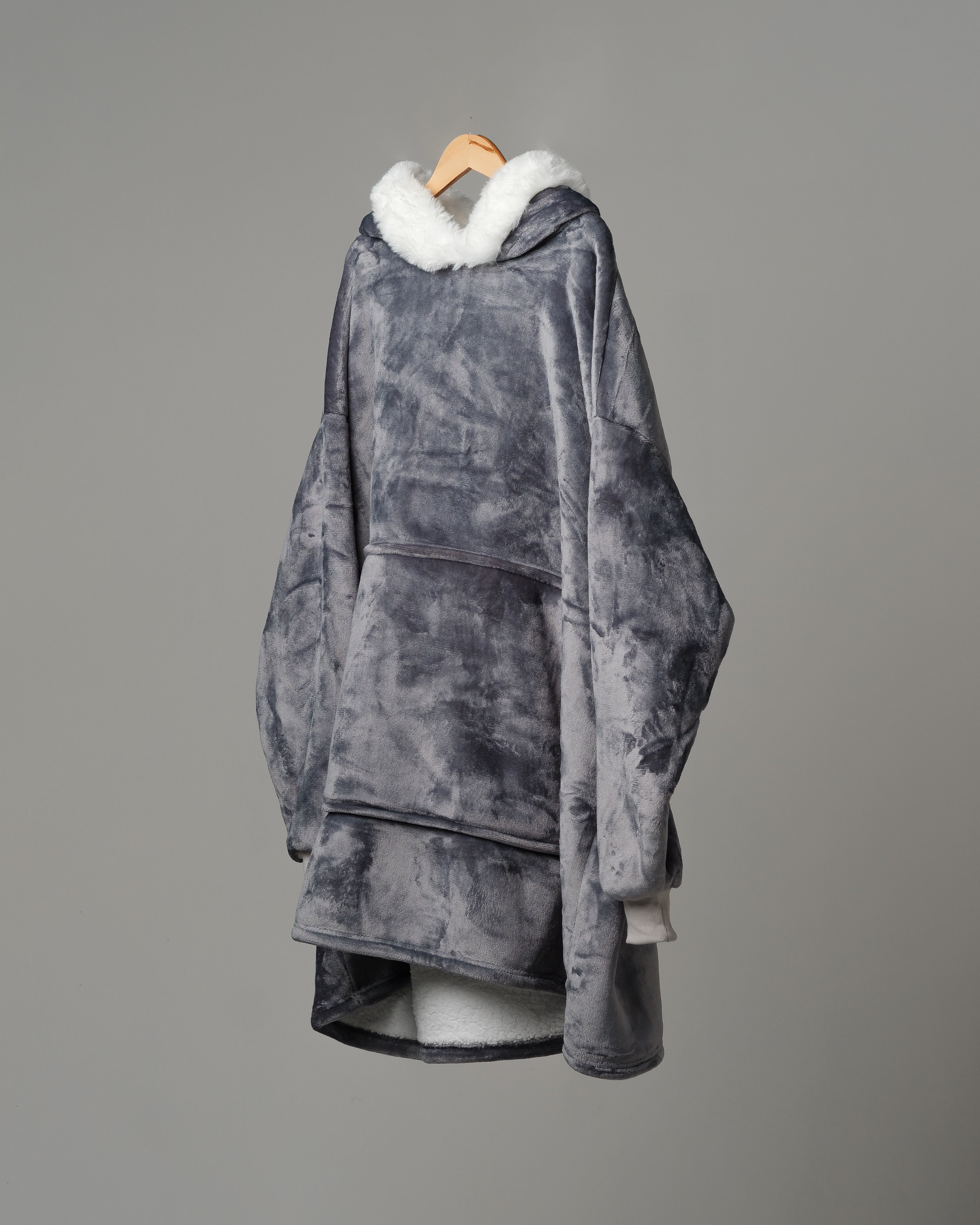 ONY Furlined Hoodie Blanket - Grey