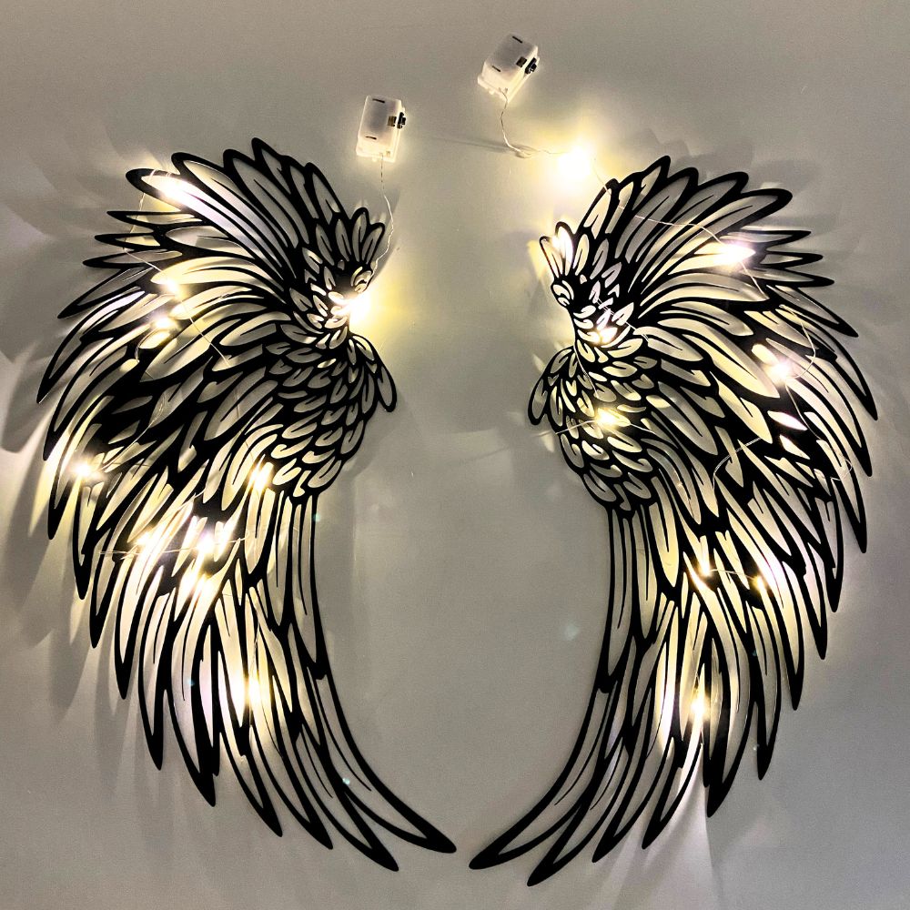 Angel Wings Wall Art (With LED Lights)