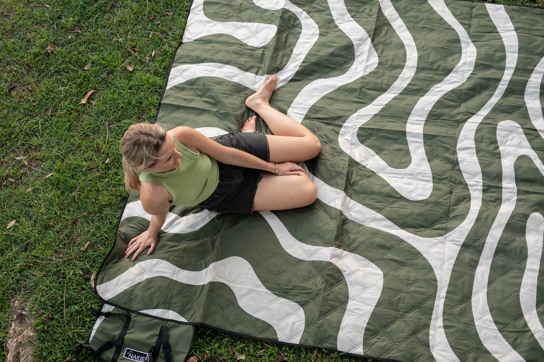 Eucalyptus Green - Recycled Picnic Blanket