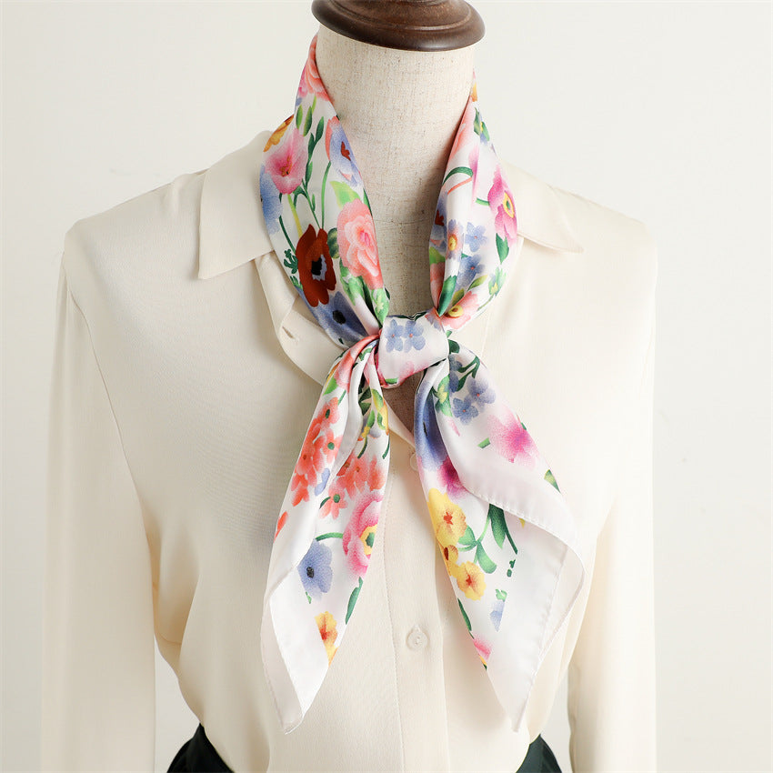 Floreas Foulard (100% Silk - 70cm)