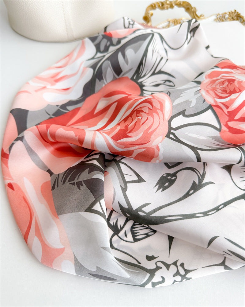 Rachele Pink Foulard (100% Zijde- 68cm)