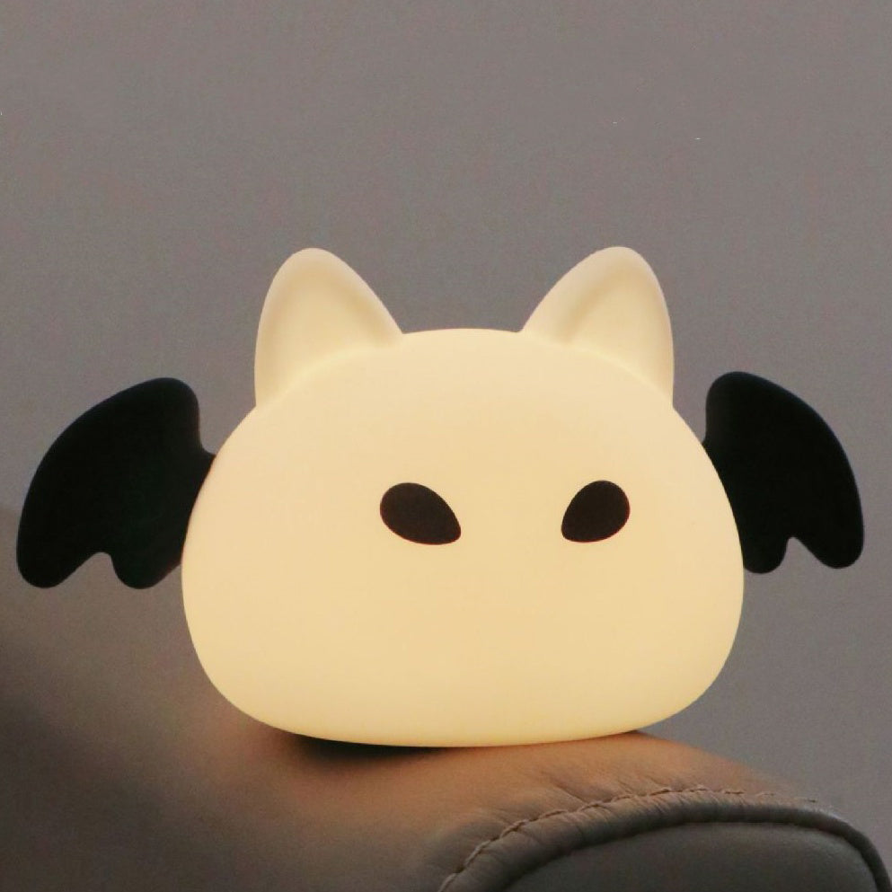 Squishy Silicone Kawaii Bat LED Night Light - Perfect Gift for Kids and Girls