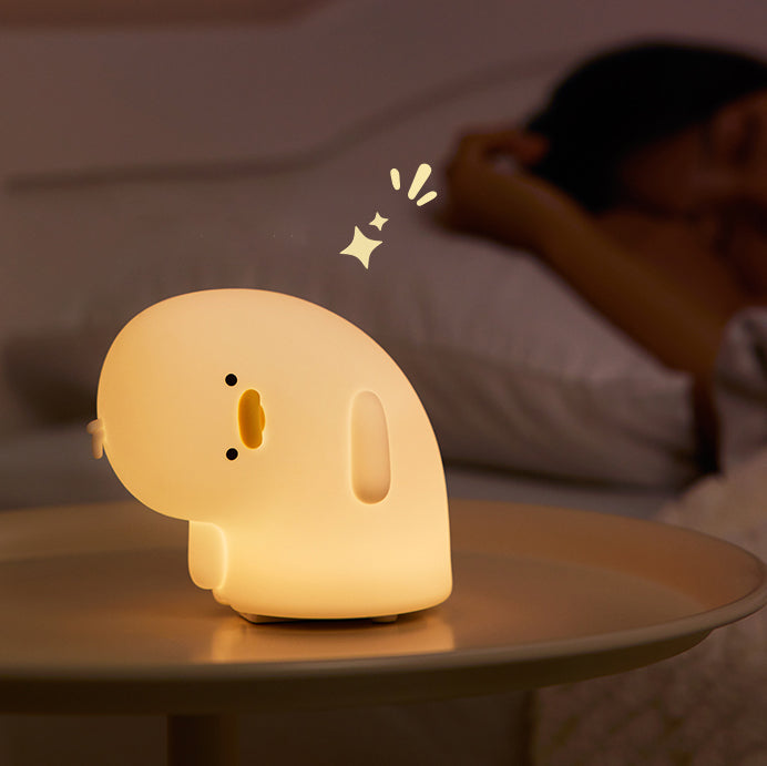 Squishy Silicone Duck Crooked Neck LED Night Light - Perfect Gift for Kids and Girls