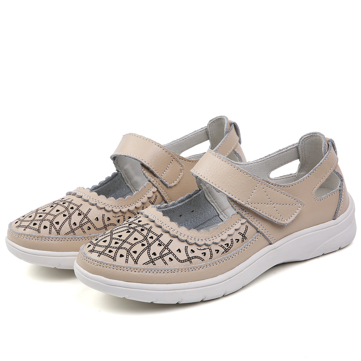 Owlkay Cutout Comfort Soft Sole Casual Shoes