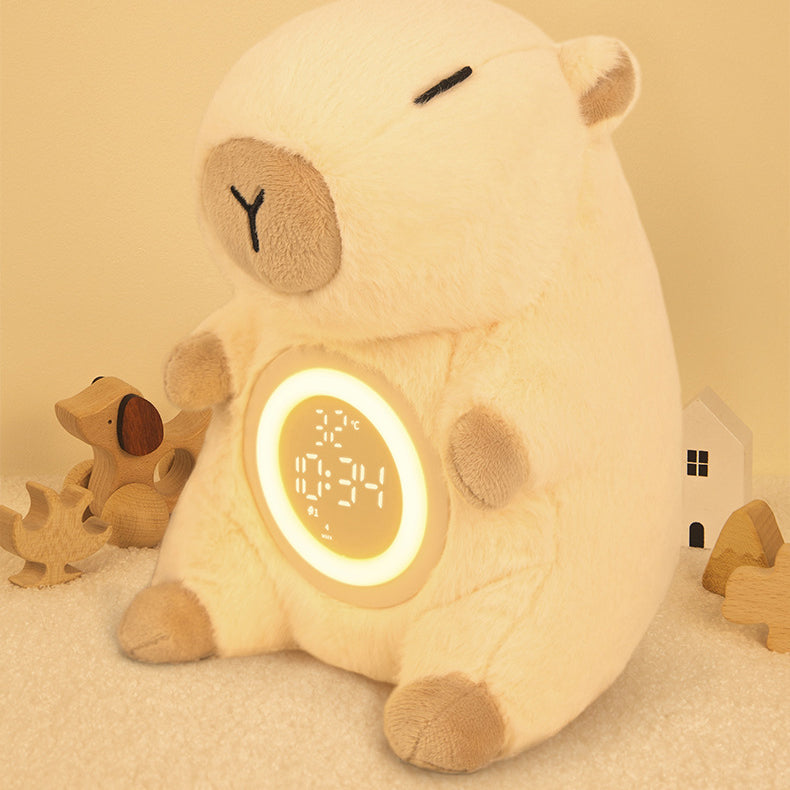 Cuddle Capybara Plush Alarm Clock Light – Perfect Gift for Kids and Girls