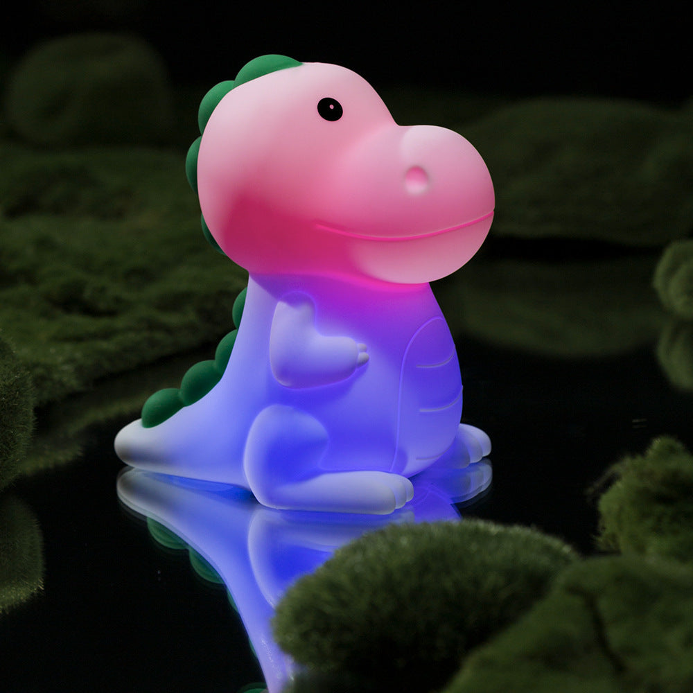 Squishy Silicone Dinosaur LED Night Light - Perfect Gift for Kids and Girls