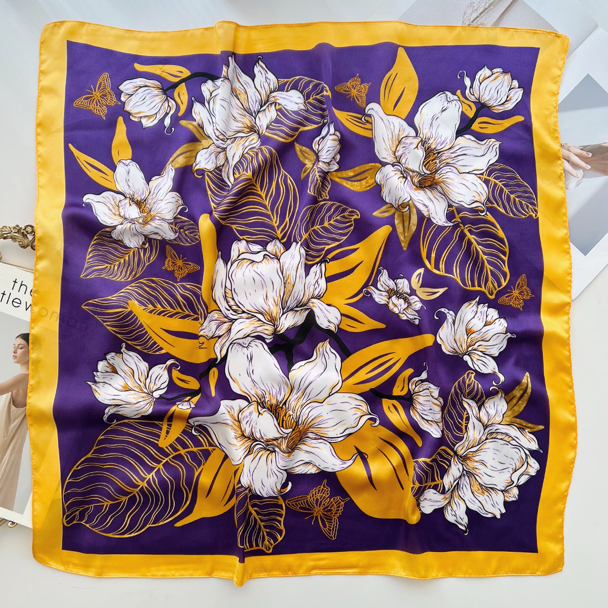 Viola Foulard (100% Silk - 68cm)